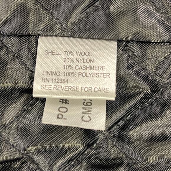 Calvin Klein Black Wool Cashmere Blend Overcoat XL - Picture 6 of 12